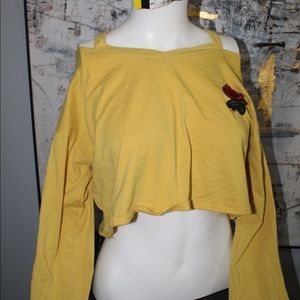 Yellow rose crop top😅